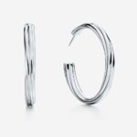Molten Hoops in Silver