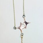 S Initial Pavé Pendant Necklace in Silver